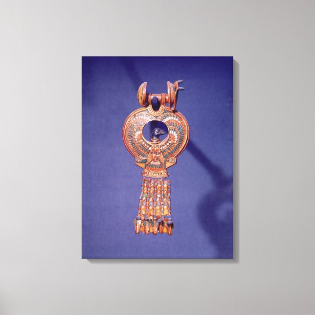 Left earring from a pair earrings with a canvas print (Front)
