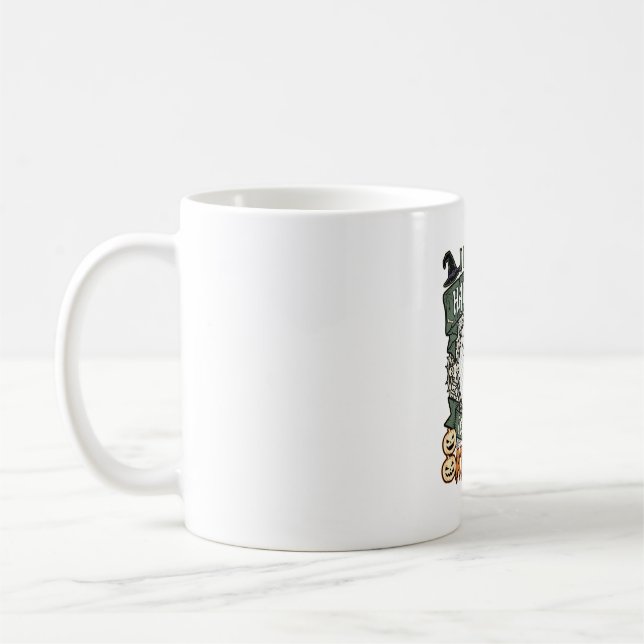Left Halloween Costume Home Tree Cat Pumpkins_1 Coffee Mug (Left)