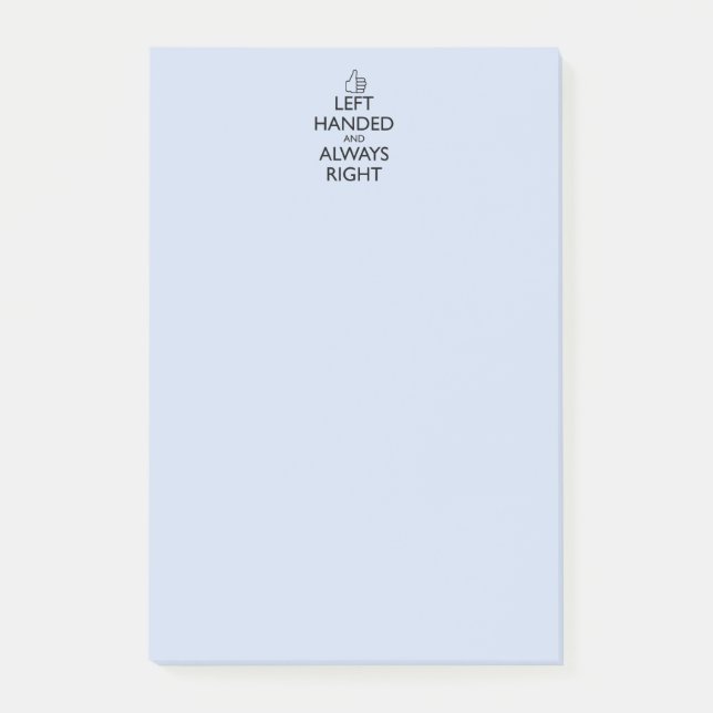 LEFT HANDED AND ALWAYS RIGHT POST-IT NOTES (Front)