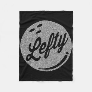 Left Handed Bowler Lefty Bowling Fleece Blanket
