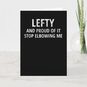 Left Handed Gifts Lefty Left Hander Left Handed Card