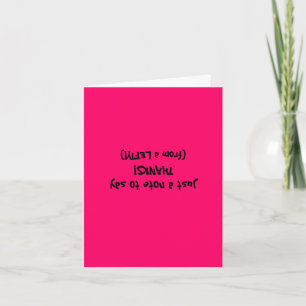 Left-handed greeting card
