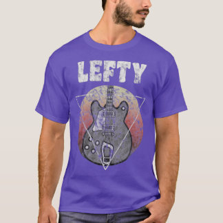 Left Handed Guitar Player Vintage Lefty Guitarist T-Shirt