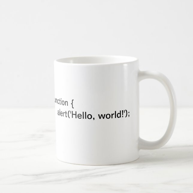 Left Handed Hello World Mug (Right)