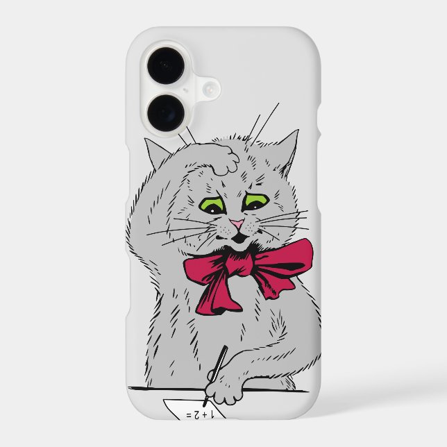 Left Handed Math Cat (Back)
