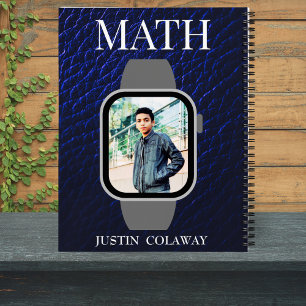 Left-Handed Navy Blue School Planner Boys Photo  Notebook