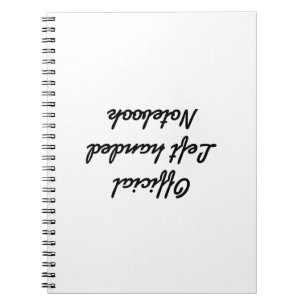 Left handed notebook