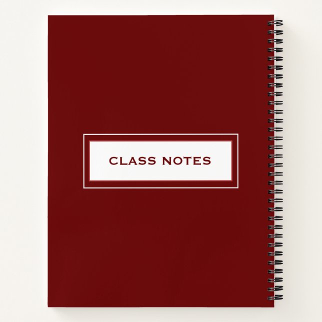 Left-Handed Notebook for Students Red (Back)