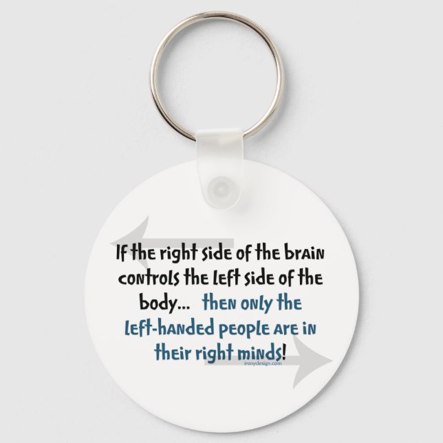 Left-handed people key ring (Front)