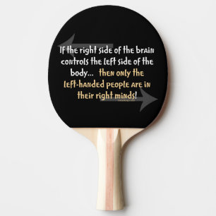 Left-handed people ping pong paddle
