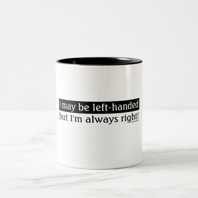 Left-handed people Two-Tone coffee mug (Center)