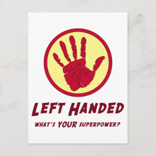 Left Handed Super Power Postcard
