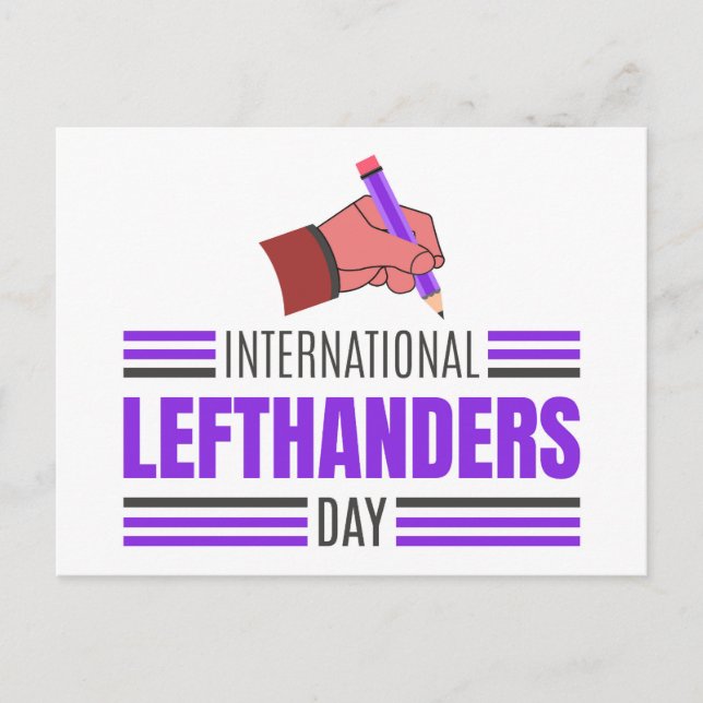Left Handers Day Postcard (Front)