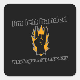 Left handers day square sticker