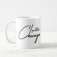 Left My Heart In Chicago Illinois Skyline Souvenir