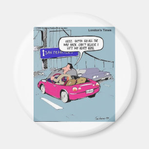 Left My Heart In San Francisco Funny Gifts & Tees Magnet