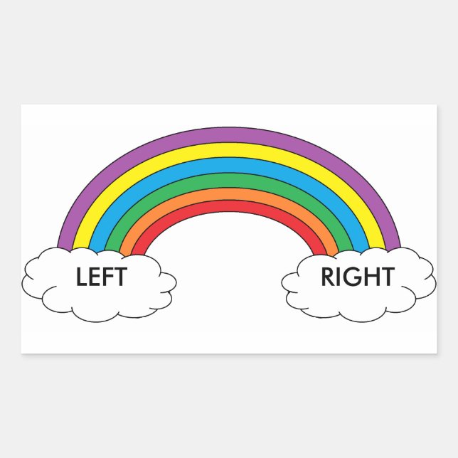 Left/Right Shoe Stickers (Rainbow) (Front)