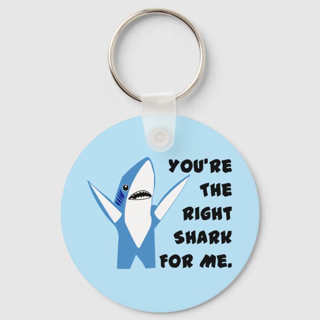Left Shark Dancing Valentine Key Ring (Front)