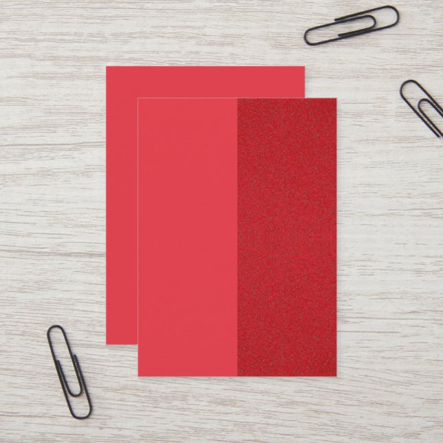 Left Smooth Tomato Red Business Card – Customise (Front/Back In Situ)