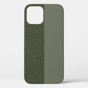 Left-Speckle Moss Green Split iPhone 12 Pro Case