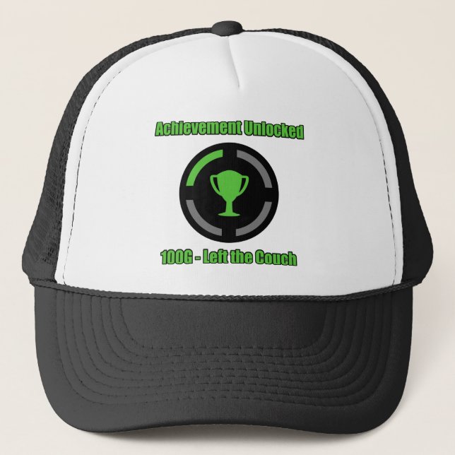 Left the Couch - Achievement Unlocked Trucker Hat (Front)