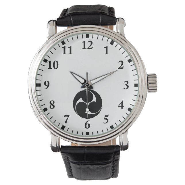 Left Tomoe with Three Swirls (Outline) Watch (Front)