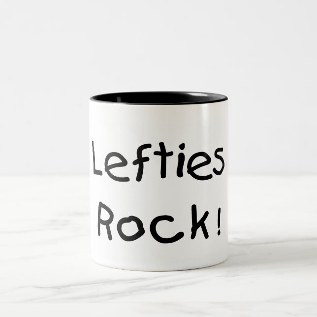 Lefties Rock Two-Tone Coffee Mug (Center)