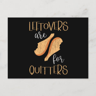 Leftover For Quitters Family Matching Thanksgiving Postcard