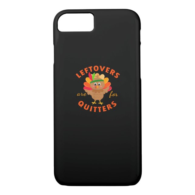 Leftovers Are For Quitters Cute Gobble Thanksgivin Case-Mate iPhone Case (Back)
