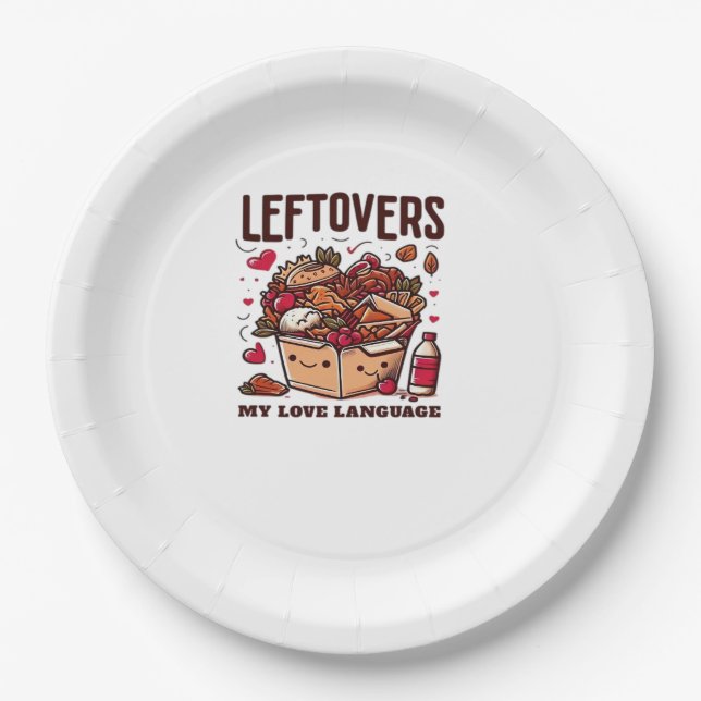 Leftovers Are For Quitters - Funny Classic Design Paper Plate (Front)