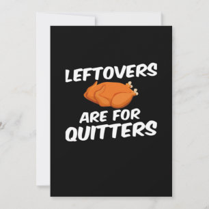 Leftovers Are For Quitters Vintage Style Holiday Card