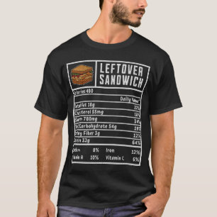 Leftovers Sandwich Nutrition Label T-Shirt