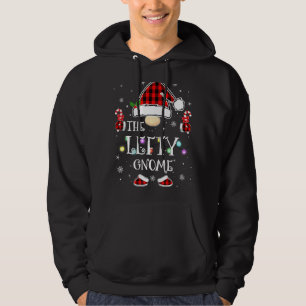 Lefty Gnome Buffalo Plaid Matching Family Christma Hoodie