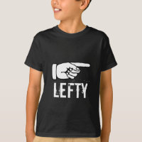 LEFTY Humourous t shirt for left handed players