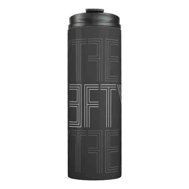 Lefty Left Handed Modern Typography Thermal Tumbler (Front)