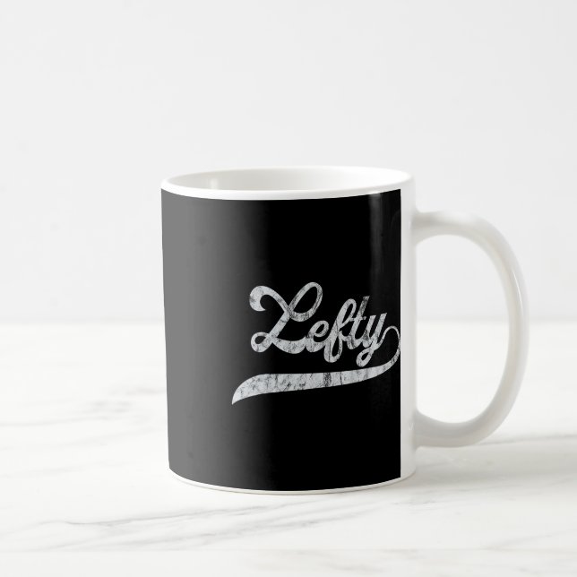 Lefty Left Handed Pride Southpaw Softll Script  Coffee Mug (Right)