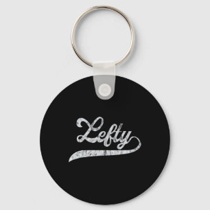 Lefty Left Handed Pride Southpaw Softll Script Key Ring