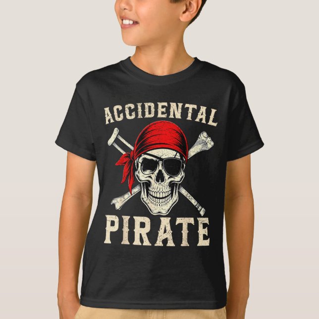 Leg amputee disabled amputation funny accidental T-Shirt (Front)