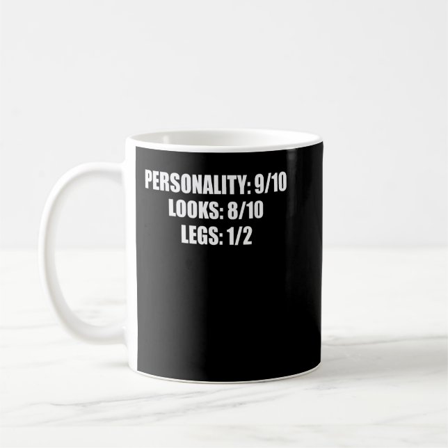 Leg Amputee Humour Funny Amputation Gift  Coffee Mug (Left)