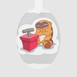 Leg cat xmas ornament