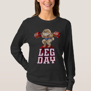 Leg Day Pomeranian Weight Lifting Squat Gym T-Shirt