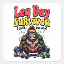 Leg Day Survivor Exhausted Gorilla Gym