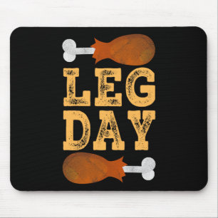 Leg Day Thanksgiving Costume Gym Pilgrim Happy Tur Mouse Pad