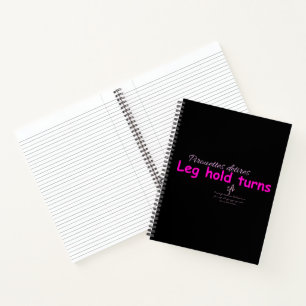 Leg Hold Turns Black and Pink Notebook