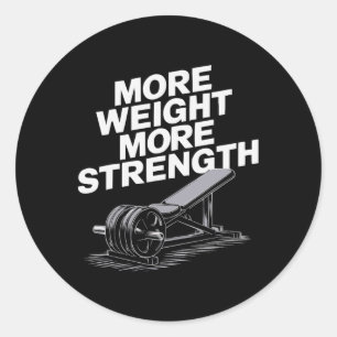 Leg Press Exercise Bodybuilding Fitness Workout Gy Classic Round Sticker
