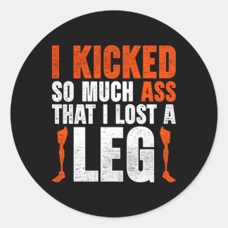 Leg Prosthetic Classic Round Sticker
