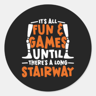 Leg Prosthetic Classic Round Sticker