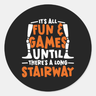 Leg Prosthetic Classic Round Sticker