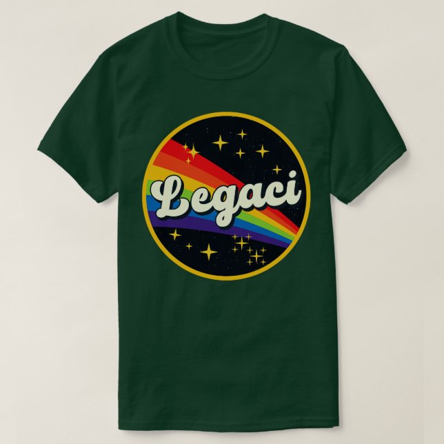 Legaci Rainbow In Space Vintage Style T-Shirt (Design Front)