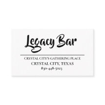LEGACY BAR BUSINESS CARDS